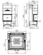 Plieninis židinio ugniakuras Spartherm Varia C52-6h-4S, 11.7 kW