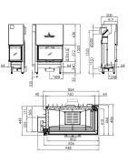 Plieninis židinio ugniakuras Spartherm Varia 2R-80h-4S, 13.5 kW