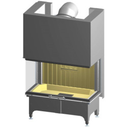 Plieninis židinio ugniakuras Spartherm Arte 3RLh-100h-4S, 14.3kW