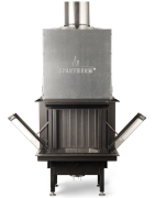 Plieninis židinio ugniakuras Spartherm Premium A-3RL-60h, 9.8 kW