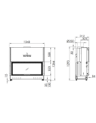 Plieninis židinio ugniakuras Spartherm Varia Bh 120-4S