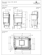 Plieninis židinio ugniakuras Spartherm Global 2Rh 48/68