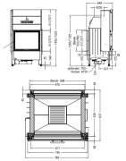 Plieninis židinio ugniakuras Spartherm Varia FD57-3h-4S