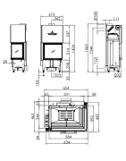 Plieninis židinio ugniakuras Spartherm Varia 2R-55h-4S, 9.1 kW