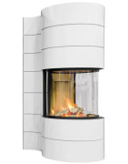 Plieninis židinys Spartherm Magic 100, su balta apdaila, 12 kW