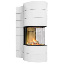 Plieninis židinys Spartherm Magic 100, su balta apdaila, 12 kW