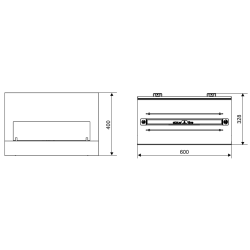 Plieninis bio židinys Spartherm Quadra Wall, juodas, 3.3 kW