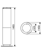 Plieninis bio židinys Spartherm Tower, juodas, 6.9 kW