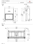 Plieninis židinio ugniakuras Spartherm Varia 1V-100h-4S, 13.5kW