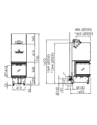 Plieninis židinio ugniakuras Spartherm Arte U-50h-4S