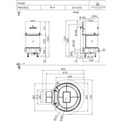 Plieninis židinio ugniakuras Spartherm Magic, 15.6 kW