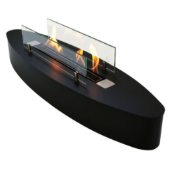 Plieninis bio židinys Spartherm Ebios-fire Elipse Base, juodas