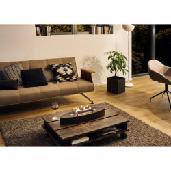 Plieninis bio židinys Spartherm Ebios-fire Elipse Base, juodas