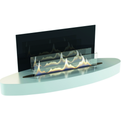 Plieninis bio židinys Spartherm Ebios-fire Elipse Wall, baltas