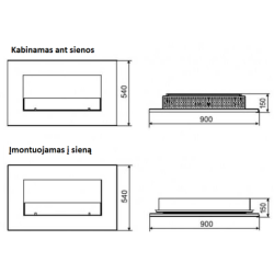 Plieninis bio židinys Spartherm Oxford 600, chromas, 3.8 kW
