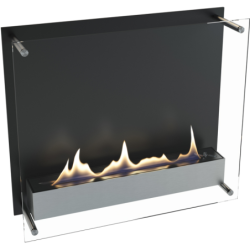 Plieninis bio židinys Spartherm Ebios-fire Cambridge 600, juodas