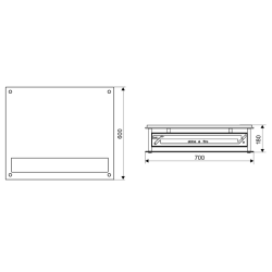 Plieninis bio židinys Spartherm Ebios-fire Cambridge 600, juodas