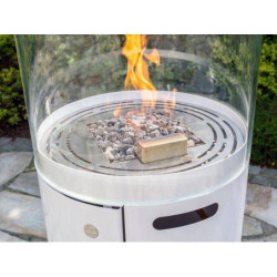 Plieninis bio židinys Spartherm Tower, baltas, 6.9 kW