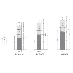 Plieninis bio židinys-žvakė Spartherm La Vela Midi VI