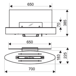 Plieninis bio židinys Spartherm Ebios-fire Elipse Wall Mini