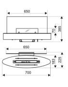 Plieninis bio židinys Spartherm Ebios-fire Elipse Wall Mini