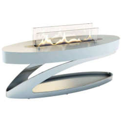 Plieninis bio židinys Spartherm Elipse Z, baltas, 3.4 kW