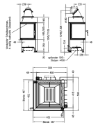 Plieninis židinio ugniakuras Spartherm Mini 2L, iki 9.1 kW