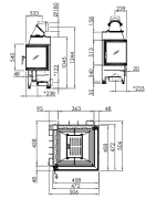 Plieninis židinio ugniakuras Spartherm Mini 2R, iki 9.1 kW