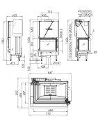 Plieninis židinio ugniakuras Spartherm Premium V-2L-68h, 12.4 kW