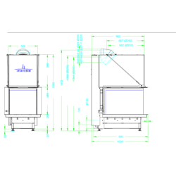 Plieninis židinio ugniakuras Spartherm Premium A-U-70h, 14.8 kW