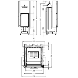 Plieninis židinio ugniakuras Spartherm Arte 1Vh 66 4S-2, 8.6 kW