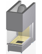 Plieninis židinio ugniakuras Spartherm Arte U-90h-4S, iki 16.9kW