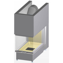 Plieninis židinio ugniakuras Spartherm Arte U-90h-4S, iki 16.9kW