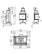 Plieninis židinio ugniakuras Spartherm Varia 2L-55-4S, iki 9.1kW