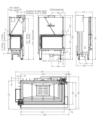 Plieninis židinio ugniakuras Spartherm Premium V-2R-80h, 13.7kW