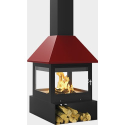 Plieninis židinys Traforart Sandra, 14 kW