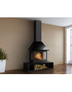 Plieninis židinys Traforart Sandra, juodas, 14 kW