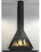 Plieninis židinys Traforart Foxi, juodas, 8.7 kW