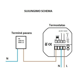 Išmanusis termostatas Spring TR2000-WB, programuojamas