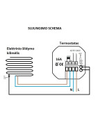Išmanusis termostatas Spring TR2000-1WB, programuojamas