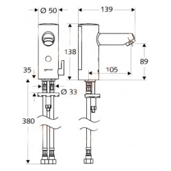 Praustuvo maišytuvas Schell Modus E-HD-M, sensorinis