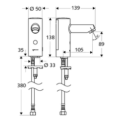 Praustuvo maišytuvas Schell Modus E-HD-K, bekontaktis