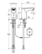 Praustuvo maišytuvas Schell Xeries E-T Small, sensorinis