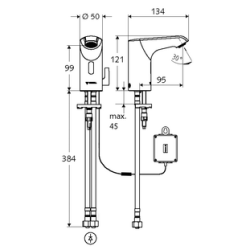 Praustuvo maišytuvas Schell Xeries E-T Small, sensorinis