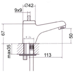 Praustuvo maišytuvas Slovarm Ekono EA, be dugno vožtuvo