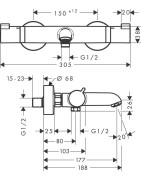 Termostatinis dušo maišytuvas Hansgrohe EcoStat Comfort