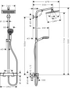 Dušo komplektas Hansgrohe Crometta E 240 1 Jet Showerpipe