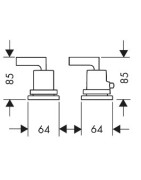 Dekoratyvinė dalis Hansgrohe Axor Citterio, termostatinė