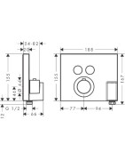 Dekoratyvinė dalis maišytuvui Hansgrohe AXOR ShowerSelect Square