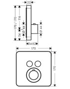 Dekoratyvinė dalis maišytuvui Hansgrohe AXOR ShowerSelect